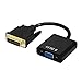 NiceCable DVI to VGA Active Adapter, DVI-D to VGA Converter, Supports HDTV 1080p, PC Graphics 1920x1200, Gold Plated Connectors, Compatible with Windows, Mac, Laptop, Desktop, Monitor, Projector