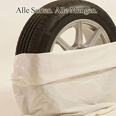 16 Reifentüten. Weiß. 40µ. (100 x 100 cm. Bis 22 Zoll. XXL).Reifensack. Reifentaschen.Extrastark.Reifenschutz.Kein Schrott.