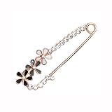 Maikun Tri-color Enamel Flower Pin Brooch Sweater Brooch Breastpin Broach Pin Clip