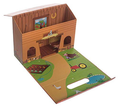 Bieco Spielweltkoffer Motiv-Koffer Bauernhof, ca. 32x23x10,5cm | Kids Globe | Bauernhof Kleinkind | Spielzeug Farm… – Bild 3