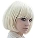 New Fashion Short Straight BoB Sexy Stylish Heat Resistant Synthetic Hair Wig with Wig Cap ( Blonde)