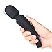 PHANXY® Vibrating Cordless Wand Massager with 9 Colors Breathing Light & 9 Patterns Waterproof Handheld Electric Massager for Shoulder, Neck, Back, Body Pain & Muscle Knots Release(Black)