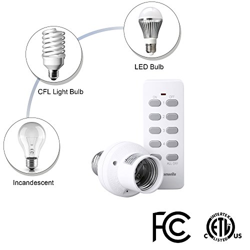 Remote Control Light Lamp Socket E26/E27 Bulb Base ...