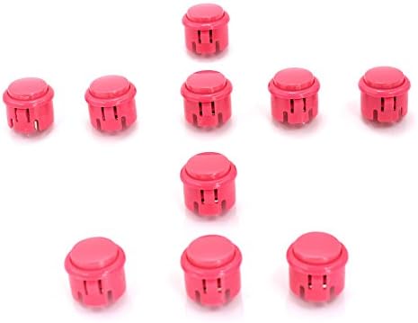 10 Pcs 30mm Push Buttons Sanwa for OBSF-30,OBSC-30,OBSN-30 Arcade DIY Kits Parts Mame Jamma Pink โฆ