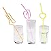 Crazy Loop Straws, (Pack of 50) Homono Crazy Silly Colorful Reusable Drinking Straws Mega Pack BPA and PFOA Free