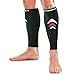 Rymora Calf Compression Sleeves Men Women Shin Splints Running (Pair Black) (M)