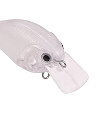 lpattern 25pcs 1.5square Bill sin pintar Pesca Cebos Crankbaits 6 cm 8G duro Profundidad de inmersión: 2   6 ft