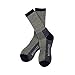 Merino Wool Crew Hiking Sock - Moisture Wicking - Denim Heather - Large