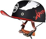 CFZWJ Retro Motorcycle Helmet DOT Certified Skull