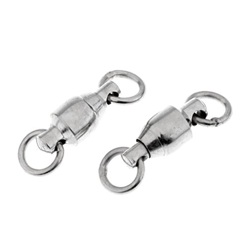 HomeDecTime 30Pcs Hochleistungskugellagerwirbel Massivringe Schwarzer Angelwirbel 5# – Bild 5