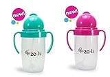 Zoli BOT 2.0 10 oz Straw Sippy Cup - 2pack (Mint/Pink)