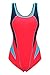 ReliBeauty Womens Hollow Back One Piece Swimsuit Red, 10-12