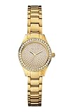 GUESS Women's U0230L2 Petite Sporty Radiance Gold-Tone Crystal Watch