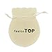 Feelontop® Fashion Flower Shaped Long Finger Rings with Jewelry Pouch (Silver)
