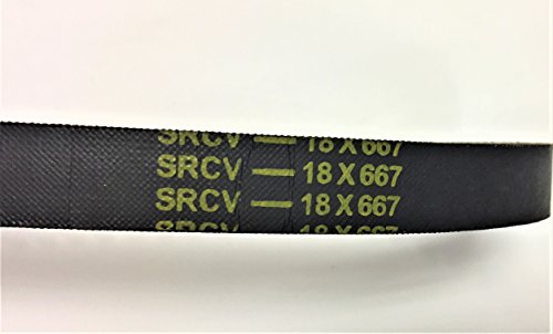 V-Belt CVT Variable Drive Belt Standard 667-18-30 fits 2 stroke 50cc (1) per order Scooters Moped ATV - Thumbnail 2