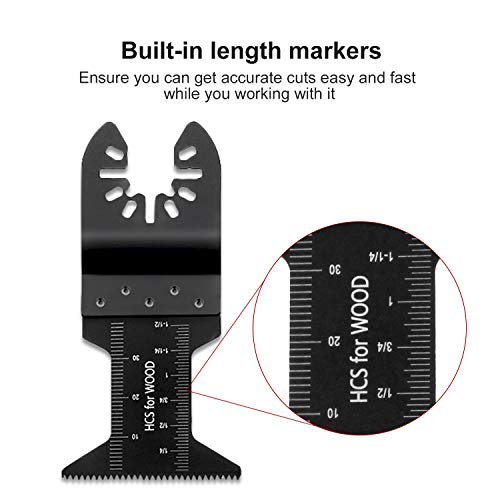 Oscillating Saw Blades 50 PC Multitool Blades Metal Wood Plastic Cutting Saw Blade Fit Dewalt Milwaukee Porter Cable Makita Rockwell Ridgid and More - Thumbnail 2