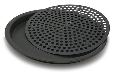 Lloyd Pans, Chicken Wings Pan & Dimple Disk Set, Pre-Seasoned PSTK, Hard Anodized Aluminum, 14 inch Round Oven-B-Que