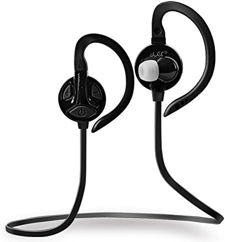 Maxbo Wireless Bluetooth Headset Light Weight Earphone for Sports with Built-in Mic Hands Free Calls Ergonomic Design Earhook Earbuds Bass for iPhone Samsung LG HTC Motorola iPad (Black)