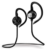 Maxbo Wireless Bluetooth Headset Light Weight Earphone for Sports with Built-in Mic Hands Free Calls Ergonomic Design Earhook Earbuds Bass for iPhone Samsung LG HTC Motorola iPad (Black)