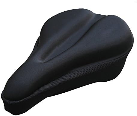 Zegailian Soft Gel Bike Seat Cover Bicycle Saddle Cushion for  Women and Men for Mountain Bikes,Indoor Cycling, Spinning, Stationary(Black)