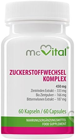 Sugar metabolism complex - Blood glucose balance - regulates the blood glucose level - 450 mg - 60 capsules