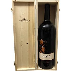 Vinakoper Geschenkbox Sixty 3 Liter Rotwein Wein Geschenkset zum Geburtstag der Geschenkkorb in Weinkisten aus Holz…