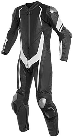 Motorcycle Black One Piece 366 Leather Racing Suit CE Approved Protection (S)