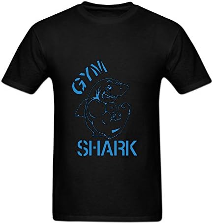 Angelaha Fashion Customed Gym Shark T Shirt For Men L Black
