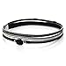 17mile Multi-Layer Leather Bracelet - Braided Wrap Cuff Bangle - with Alloy Magnetic Clasp Handmade Jewelry for Women,Girl Gift