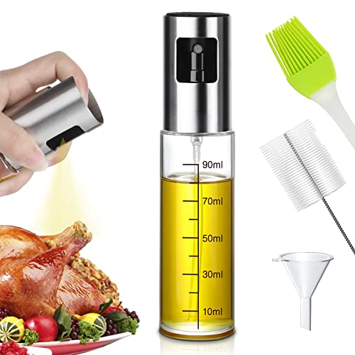 Ölsprüher Öl Sprühflasche Ölspray - Küchen Gadget, Oil Sprayer Sprühflasche mit Bürste für Speiseöl, Küchenhelfer Zubehör für Kochen, Heißluftfritteuse, Salat, Grill