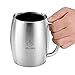 Coffee Mug Stainless Steel -13.5oz Double Walled Insulated Coffee Beer Travel Cups with Lids