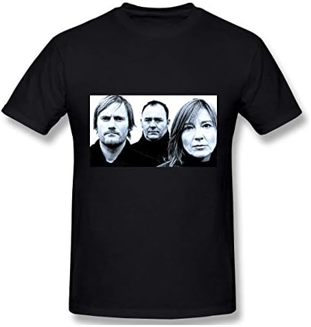 ClvoStey Portishead Men's Crewneck Basic Short Sleeve T-Shirt Lacrosse Stick Cotton Casual Tops Black