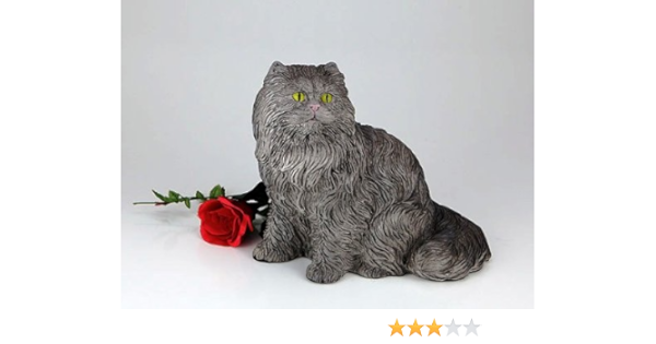 grey cat urn
