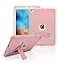 Dailylux New iPad 9.7 inch 2018/2017 Case,Three Layer Defender Heavy Duty Shock Absorption Rugged Hybrid Protective Case with Kickstand Cover for New iPad 9.7 Inch-Rose Gold+Grey