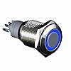 GBSELL-12V-16mm-LED-Power-Push-Button-Switch-Silver-Aluminum-Metal-Latching-Type