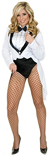 Women's XS 3-5 Sexy White Miss Formalities Bodysuit Tuxedo Costume