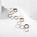FINETOO 14 PCS Simple Stainless Steel Knuckle Midi Ring Set for Women/Girl CZ Finger Stackable Rings Set Jewelry Friendship