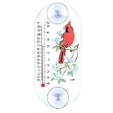 Aspects 193 Cardinal/Dogwood Window Thermometer, 8-Inch