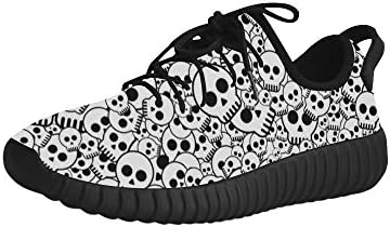 D-Story Benjamin Paul Bruce Recommend Cool Skull Print Grus Men's Energy Bounce Breatheable Woven Running Shoes