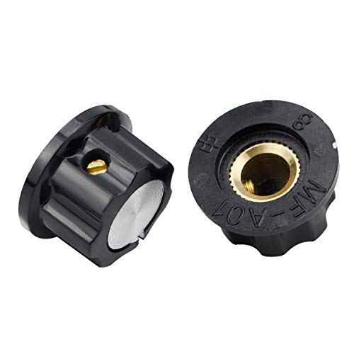 Electrical Buddy 19.5x11.5mm A01 Silver Tone Top Potentiometer Volume Control Rotary Knobs 6mm Shaft Hole 20PCS