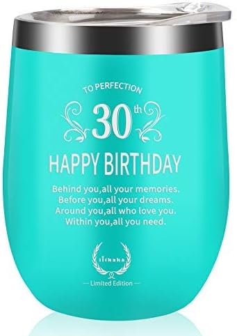 Amazon 1990年女性への30歳の誕生日プレゼント 奥様への誕生日プレゼント パーソナライズされた30歳の姉妹へのユニグのプレゼント Sunnyplus ワイングラス 通販