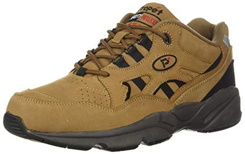 Propét M2034 Stability Walker Scarpe da Ginnastica in Pelle da Uomo, Marrone (Choco Nero Nubuck), 41 EU