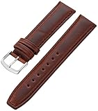 Hadley-Roma Men's MSM881RB-190 19-mm Brown Oil-Tan Leather Watch Strap