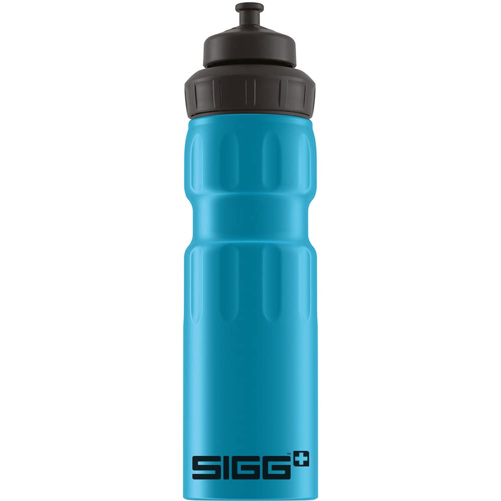 Sigg - Sports Water Bottle - WMB Sports Blue - With 3-Stage Sports Cap - Made in Switzerland - Leakproof - Lightweight - Metal - BPA Free - 25 Oz