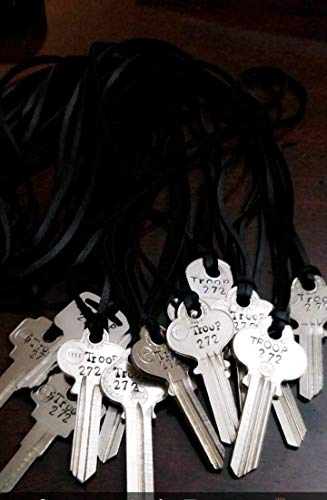 Vintage Hand Stamped Key Necklace on Leather, Vintage Keys Handmade, Custom Jewelry, Personalized Key Necklaces, Gift For Women Repurposed Inspirational Giving Jewelry Mom Gift giving key