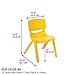 ECR4Kids School Stack Resin Chair, Indoor/Outdoor Plastic Stacking Chairs for Kids, 12 inch Seat Height, Assorted Colors (6-Pack)