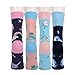 SOCKFUN Funny Girls Socks Narwhal Socks Girls Cute Kids Whale Socks, 4 Pack Narwhal Gifts For Girls