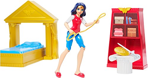 DC Super Hero Girls Wonder Woman Action Figure Bedroom Set, 6"