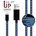 AoLiPlus 6.5 FT LED Charging Cable Visible Flowing Light UP USB Charger Cords Compatible with Phone X/8/8 Plus/7/7 Plus/6/6 Plus/5/5S/5C/SE - Blue