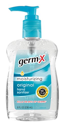 Germ-X Hand Sanitizer, Original, Pump Bottle, 8 Fl Oz (Pack of 6)